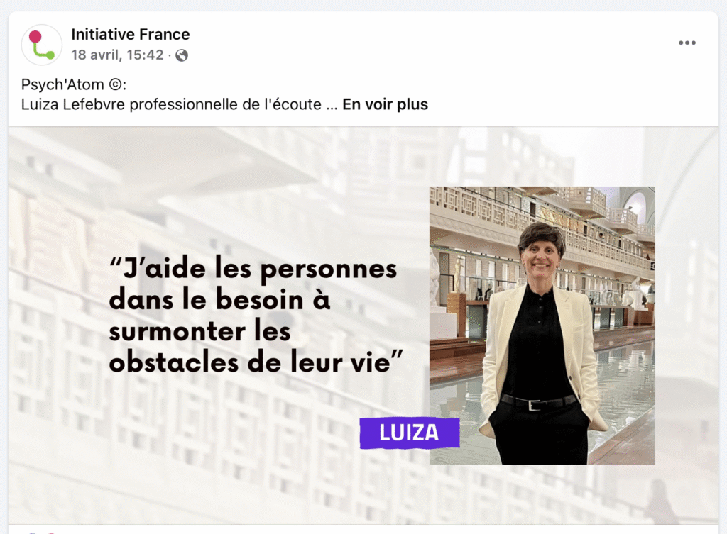Luiza Lefebvre - Psych'atom - psychopraticienne neuroquantique - roubaix- Centre MédicalysMD Roubaix Piscine InitiativeFrance